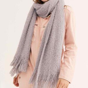 Free People Whisper gray blanket scarf